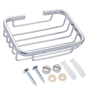 Support mural rectangulaire en acier inoxydable étanche au design moderne avec ventouse pour rangement de salle de bain - Product Image 4