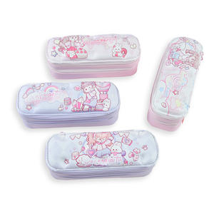 Malvavisco-Estuche artesanal suave de doble capa Bolsa de lápices para niña <span class=keywords><strong>dulce</strong></span> Organizador Textura similar a <span class=keywords><strong>la</strong></span> nube Poliéster hecho a mano - Product Image 2