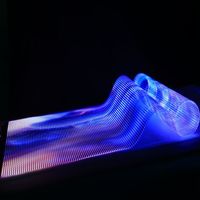 Layar LED Transparan Super Tipis P6 P8 Indoor Film Glass P10 Holografik Tak Terlihat untuk Jendela Toko