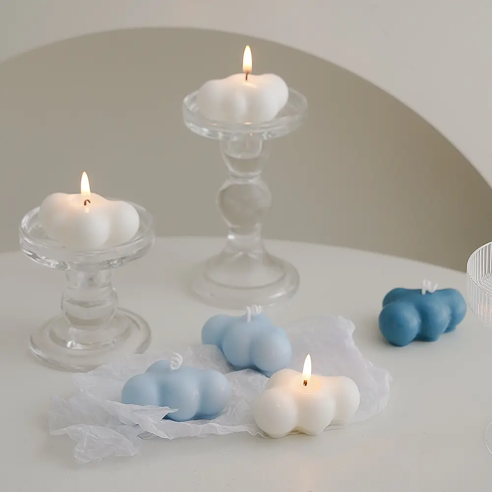 스팟 공급 작은 구름 향기로운 촛불 방 크리 에이 티브 장식 선물 생일 촛불 아로마 테라피 수 있습니다