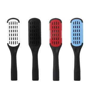 Multi-colorido Durável Personalizável LOGO V-forma Personalizado Logotipo Pente Clipe De Cabelo Pente De Cabeleireiro Pente Splint Hair Brush