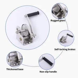क्रेन केबल पल्लर मैनुअल लिफ्टिंग टूल के साथ थोक पेशेवर हाथ स्व-लॉकिंग, नाव ट्रेलरों के लिए भारी शुल्क वाच