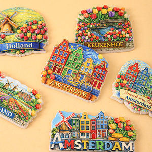 Imanes de Resina 3D Ecológicos con Diseño Art Deco de Ámsterdam, Pegatinas Magnéticas para Refrigerador, Recuerdo, Venta al Por Mayor - Product Image 3