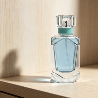 Flacon de parfum en verre transparent carré de luxe 30/50/100 ml, vaporisateur à pompe en cristal, logo personnalisé, emballage cosmétique pour parfum