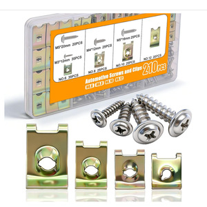 Clips et vis de garniture automobile Winning Path Point, 210 pièces, M3 M4 M5, zingués, pour la réparation de l'intérieur des voitures - Product Image 1