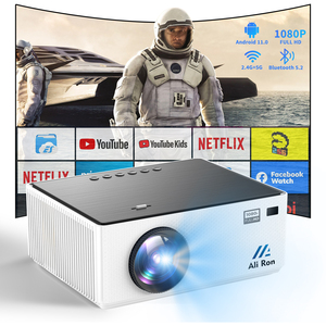 โปรเจคเตอร์พกพาไร้สาย LCD รุ่น M7 สำหรับใช้ในบ้าน ความละเอียด 1080P ระบบ Android 11 HD LED เสียงสเตอริโอ HIFI สำหรับโรงภาพยนตร์ในบ้านและนอกบ้าน ขายส่งจากโรงงาน - Product Image 2