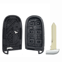 4BTN ABS noir voiture clé intelligente coque pour Jeep Grand Cherokee Dodge Ram 1500 voyage chargeur Dart Challenger Durango