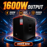 Subwoofer NOVA AX15S 15'' 4 Ohm 1600W, amplificateur de puissance, système audio pour église, bar, concert, DJ, enceintes de scène professionnelles