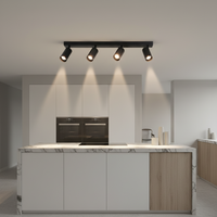 Plafonnier Décoré Moderne 4 têtes 3 têtes 2 têtes 1 tête Noir Blanc Couleur GU10 Ampoule Aluminium Pendentif Lumière Spot Led