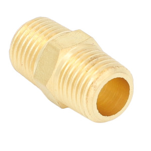 Brass Threaded Connector Double External NPT Adapter For Hydraulic Air Water Pipes 18-1 Copper Plug In - Product Image 4