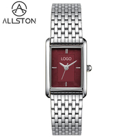 Jam Tangan Wanita Model Baru Persegi untuk Wanita dan Gadis, Tali Kulit Elegan, Aksesori Fashion Wanita, Jam Tangan Quartz Menawan