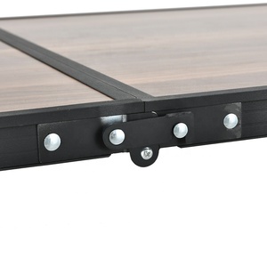 HISPEED MDF Cesta de armazenamento de mesa Mesas dobráveis de acampamento 3 pés Kit de mesa de piquenique multiuso ajustável para viagens - Product Image 6