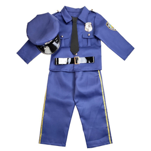 Nuevo <span class=keywords><strong>Disfraz</strong></span> de Sheriff de Anime para Niños, Uniforme Azul Realista para Niños, Trajes para el Día de las Profesiones - Product Image 2