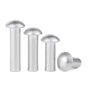 Rivet solide à tête ronde en aluminium, rivet à tête ronde en acier inoxydable 304 GB867, rivet solide à tête ronde en cuivre - Product Image 1