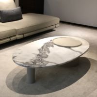 Ensemble de tables basses en marbre pour salon, style moderne, fabriqué à Foshan, pour la maison