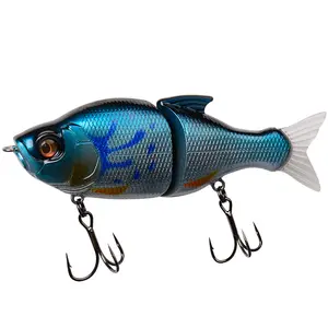 Isca de pesca articulada JL-09, isca de pesca artificial que se agita 3d com gancho, 110mm, 37g, isca para lúcio