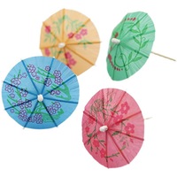 Yi Ji Kai Creative Mini Art Jetable Bambou Cure-Dents Papier Parapluie Drapeau pour Cocktail Fruits Gâteau Pâtisserie Plat Froid Décoration