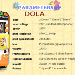 Distributore automatico di foto Puzzle automatico Touch Screen con monete sistema di pagamento con carta di credito intelligente funzione SDK Self-Service - Product Image 3