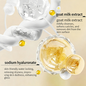 Gel <span class=keywords><strong>Douche</strong></span> Blanchissant au Lait <span class=keywords><strong>de</strong></span> Chèvre, Lavant Corporel Nourrissant et Hydratant, <span class=keywords><strong>Mousse</strong></span> Dense pour une Peau Douce et Soyeuse - Product Image 4