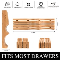 Best-seller Set de 6 couteaux de cuisine en acier Damas VG 10 avec bloc à couteaux en bambou et manche en ABS