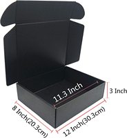 2025 New Trending Black Mailer Box Wholesale Custom Packaging Boxes Fashion Corrugated Paper Foldable Printing Shipping Boxes