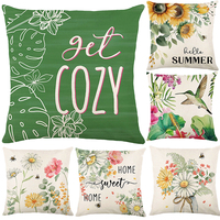 Tournesol décoration oiseaux plantes fleur taie d'oreiller confortable lin coussins couverture taie d'oreiller personnalisée 2024 printemps décor à la maison