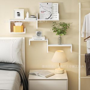<b>Wall</b>-<b>mounted</b> Floating <b>Shelves</b> Rectangle Multipurpose Durable <b>Wall</b> <b>Mounted</b> Type Customizable Color For Bathroom Bedroom Living - Product Image 4
