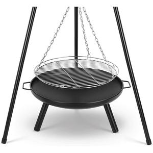 Grille de <span class=keywords><strong>barbecue</strong></span> à charbon de bois à chaîne suspendue pour trépied en acier réglable avec bol à feu pour le camping en plein air - Product Image 3