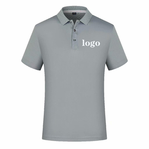 V cuello hombres mujeres algodón de gran tamaño logo texto impresión personalizada/bordado solapa publicidad camisetas - Product Image 4