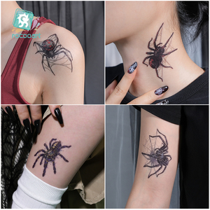 <span class=keywords><strong>Tatuajes</strong></span> temporales de arañas de Halloween, pegatinas realistas de arañas negras, arte corporal, tatuaje 3D falso a prueba de agua <span class=keywords><strong>para</strong></span> <span class=keywords><strong>hombres</strong></span> y mujeres - Product Image 4