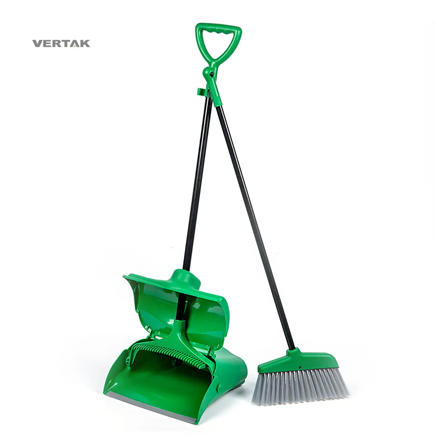 Vertak floor cleaning broom sweeping broom for home house self cleaning broom and dustpan set