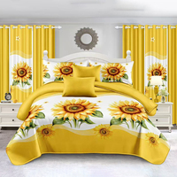 Ensemble de literie de luxe DL en polyester toutes saisons 12 pièces taille King avec taies d'oreiller et rideaux pour chambre à coucher – Vente en gros usine