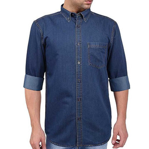 Chemise en jean pour homme, nouvelle arrivée élégante, coupe ajustée confortable, manches longues, légère, décontractée, en promotion. - Product Image 4