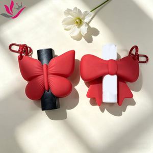 Porte-clés en silicone personnalisé avec logo sérigraphié, support pour baume à lèvres, baume réparateur, pendentif parfum, support pour tube de gloss - Product Image 4
