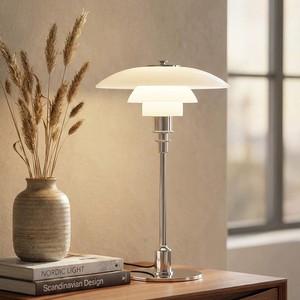 Lámpara de mesa de estilo minimalista nórdico, Base de bombilla E27, luz ambiental decorativa de vidrio para dormitorio, sala de estar, estudio, lectura - Product Image 3