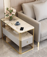 Meuble de salon haut de gamme, table basse moderne et simple avec rangement pour petit salon