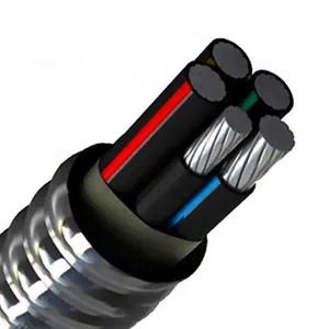 Armored XLPE/AIA/PVC Metal Clad Cable 600V ACWU90 XLPE Insulated Interlocked Aluminum Alloy Aluminum Conductor LOW Voltage Black