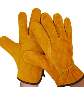 Unisex Winter <b>Full</b> Finger Cowhide Gloves Outdoor Fishing Welding Safety Gloves <b>Slip</b> Tear Resistant Warm Gloves - Product Image 1