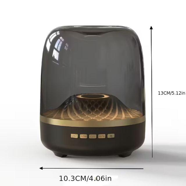 2025 Hot Selling Portable RGB Surround Sound Transparent Glass Subwoofer Wireless Speaker for Home Theatre Mobile Phone Use