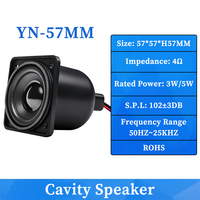Haut-parleur OEM 2 pouces 57 mm 4 ohms 5 W à double cavité magnétique, accessoires pour haut-parleur multimédia publicitaire à gamme complète personnalisée