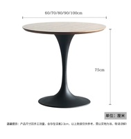 Table de salle à manger rustique en bois massif de style ferme pour petit appartement, maison, loisirs, négociation, réception, durable et simple, modèle Tulipe