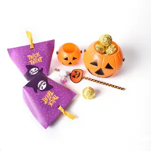 Umwelt freundliche Weihnachten Halloween Griff Geschenk Ghost Candy Paper Box Takeout Apfel Snack Sweet Handmade Treat Papier verpackungs box