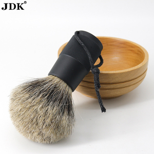 JDK 1PC <strong>UK</strong> Market Hot Silver Tip Badger Shaving <strong>Brush</strong> Black Color Metal Handle <strong>Beard</strong> <strong>Brush</strong> With Private Label - Product Image 3