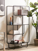 Console d'entrée moderne, table d'appoint multifonctionnelle avec étagère d'angle à cadre tubulaire métallique fin pour salon, chambre et canapé