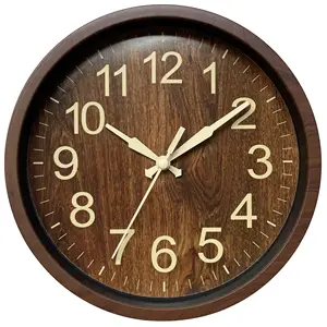 Relógio de parede silencioso feito sob encomenda, decorado com relógio de parede de quadro de madeira