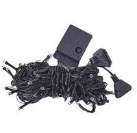 Guirlandes lumineuses LED multicolores à fil noir, lumières féériques étoilées, guirlandes lumineuses de Noël pour la maison, le jardin, la décoration des fêtes