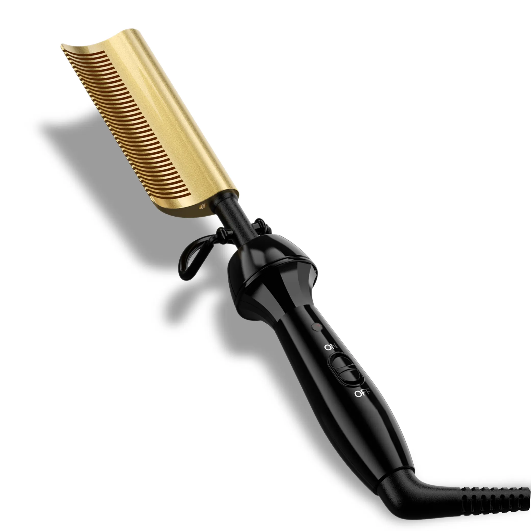 नई मिनी गर्म कंघी इलेक्ट्रिक विग दबाने कंघी सीधे ब्रश प्राकृतिक काले बाल अफ्रीकी लोहे Curlers विरोधी जलाने की क्रिया Straightener