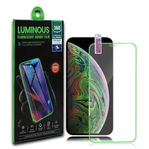 Luminous Glow Glass Tempered Glowing In The Dark Product Protecter Pink Fluorescent Screen Protector For Iphone Samsung A12 13