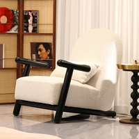 Fauteuil de salon moderne rembourré, fauteuil d'appoint en polaire douce, siège de détente pour salon, chambre, salle à manger, hôtel, mobilier de maison