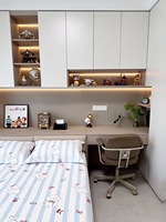 Armoire personnalisée pour enfants, armoire de rangement pour chambre d'enfant avec bureau, meubles pour enfants en bois massif moderne